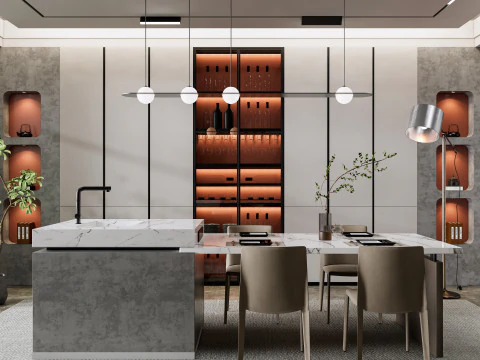 Dining Room 19 3D Model