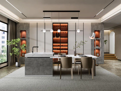 Dining Room 19 3D Model