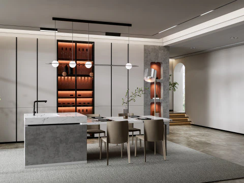 Dining Room 19 3D Model