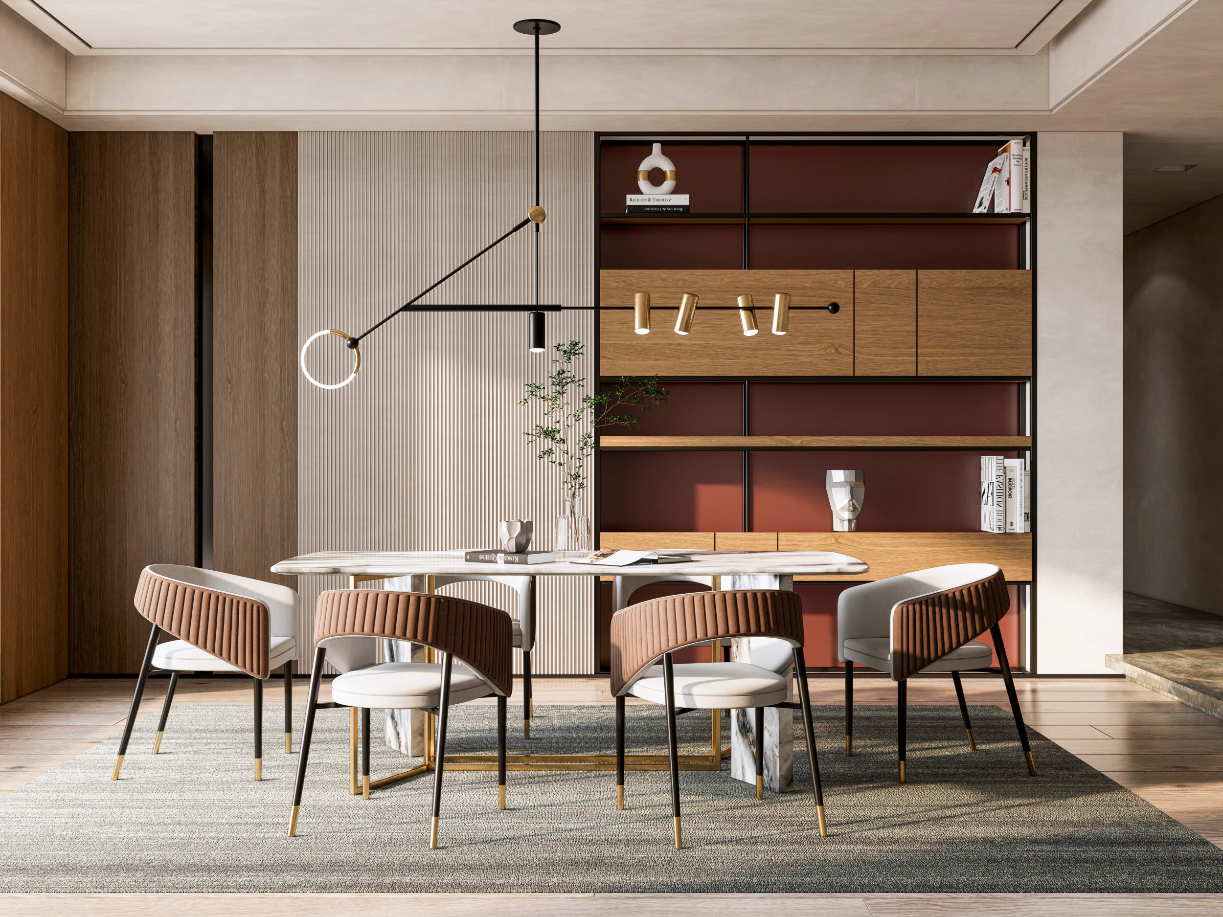 Dining Room 20 3D Model .c4d .max .obj .3ds .fbx .stl .blend 