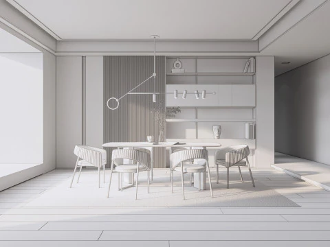 Dining Room 20 3D Model