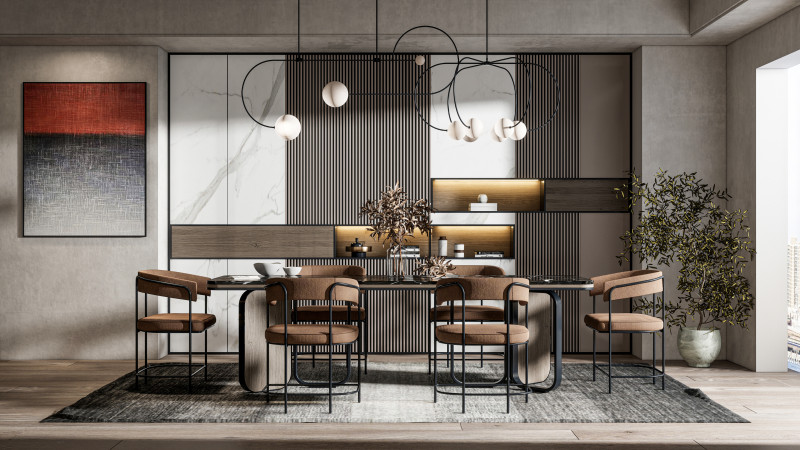 Dining Room 22 Modèle 3D .c4d .max .obj .3ds .fbx .stl .blend