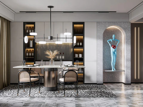 Dining Room 25 3D Model