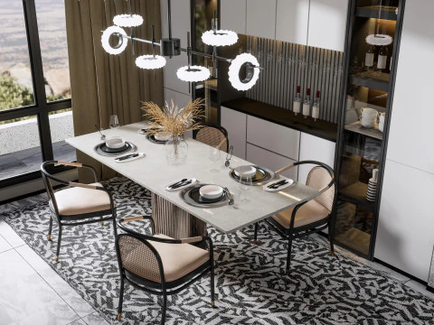 Dining Room 25 3D Model