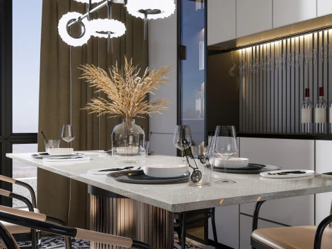 Dining Room 25 3D Model