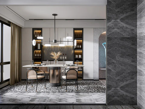 Dining Room 25 3D Model