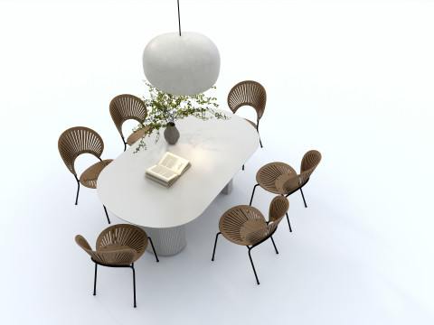 Dining table set 1 3D Model