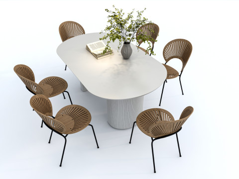 Dining table set 1 Modelo 3D