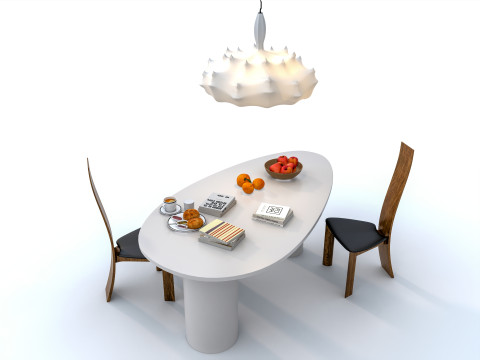Dining table set 2 3D Model