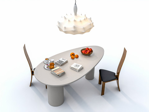 Dining table set 2 3Dモデル