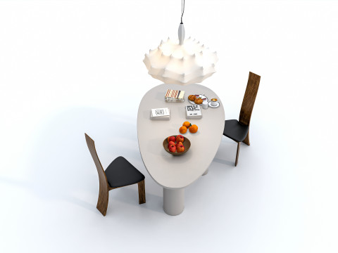 Dining table set 2 3Dモデル