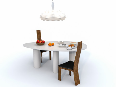 Dining table set 2 3Dモデル
