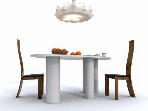 Dining table set 2 3Dモデル
