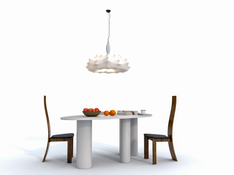 Dining table set 2 3Dモデル