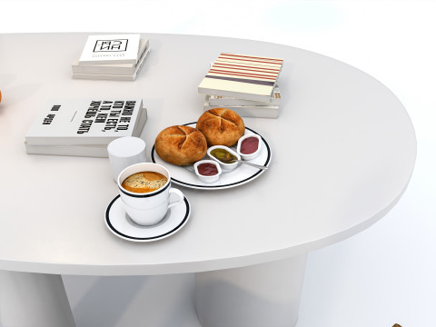 Dining table set 2 3Dモデル
