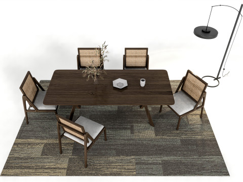 Dining table set 3 3D-Modell