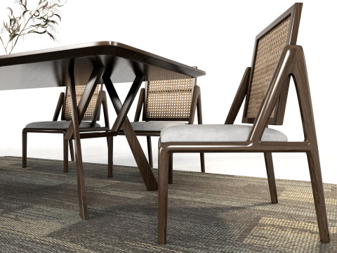 Dining table set 3 3D-Modell