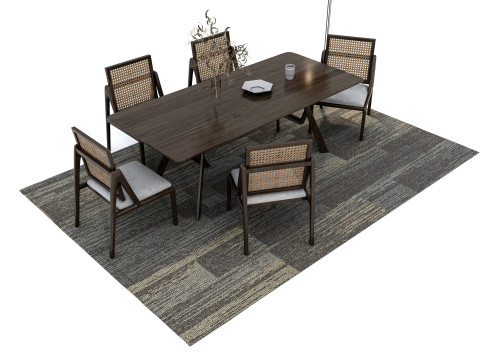 Dining table set 3 3D-Modell