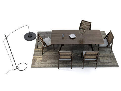 Dining table set 3 3D-Modell