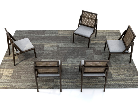 Dining table set 3 3D-Modell