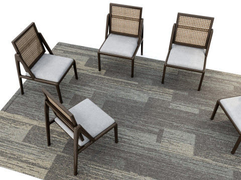 Dining table set 3 3D-Modell