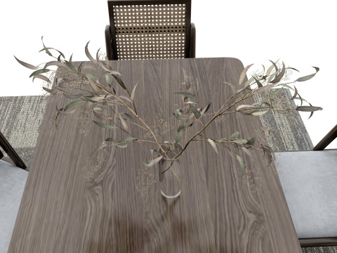 Dining table set 3 3D-Modell