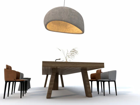 Set tavolo da pranzo 4 Modello 3D