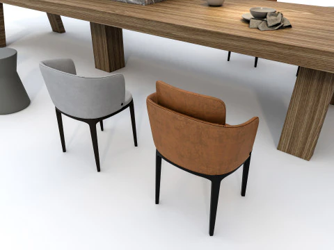 Set tavolo da pranzo 4 Modello 3D