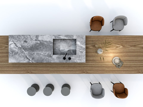 Dining table set 4 3D Модель