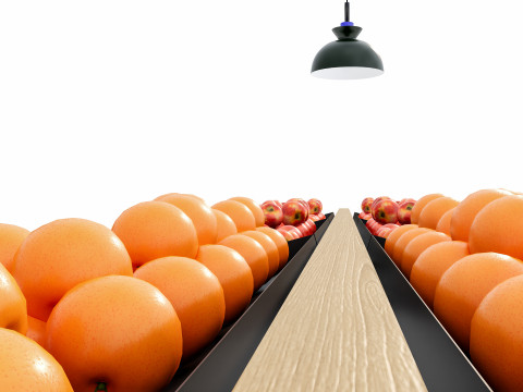 Fruits and vegetables Supermarket Grocery store showcase 4 3D Модель