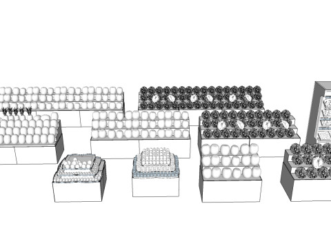 Fruits and vegetables Supermarket Grocery store Rack 2 3D Модель
