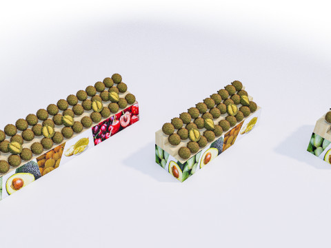 Fruits and vegetables Supermarket Grocery store Rack 2 3D Модель