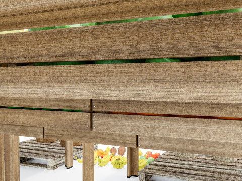 Fruits and vegetables Supermarket Grocery store Rack 4 3D-Modell