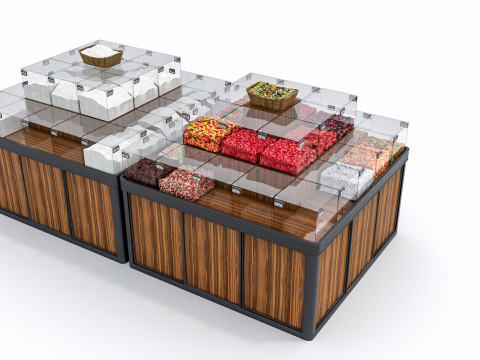 Fruits and vegetables Supermarket Grocery store Rack 6 3Dモデル