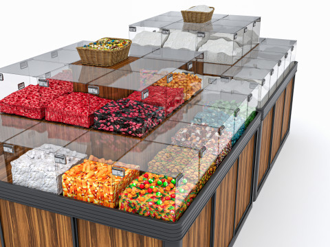 Fruits and vegetables Supermarket Grocery store Rack 6 3Dモデル