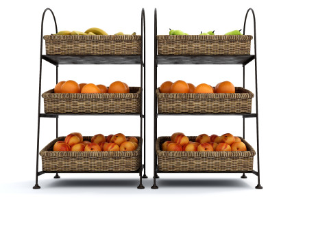 Fruits and vegetables Supermarket Grocery store Rack 9 3D Model