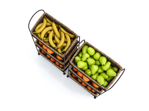 Fruits and vegetables Supermarket Grocery store Rack 9 3D Model