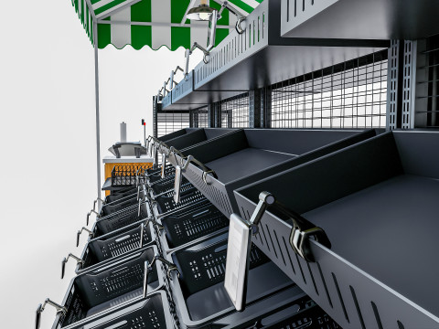 Fruits and vegetables Supermarket Grocery store Rack 11 3Dモデル