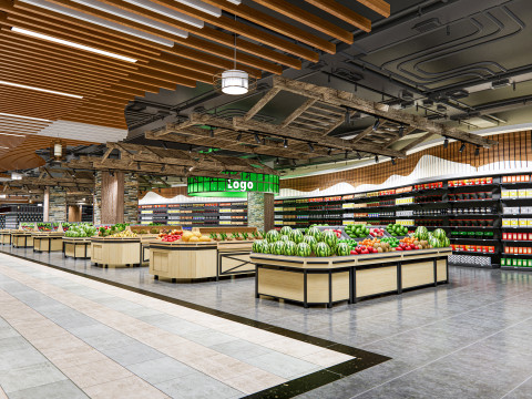 Fruits and vegetables Supermarket Grocery store 12 3D मॉडल