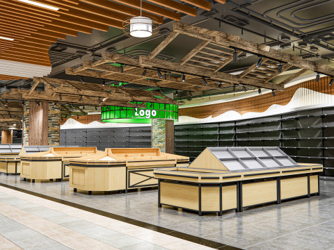 Fruits and vegetables Supermarket Grocery store 12 3Dモデル