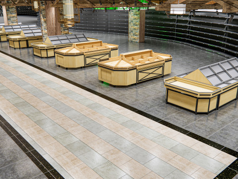 Fruits and vegetables Supermarket Grocery store 12 3Dモデル