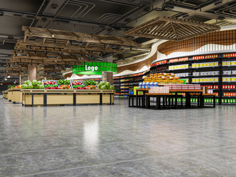 Fruits and vegetables Supermarket Grocery store 12 3Dモデル
