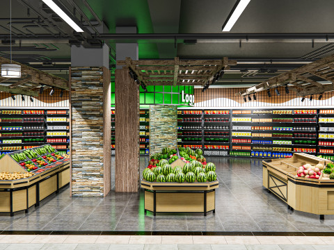 Fruits and vegetables Supermarket Grocery store 12 3Dモデル