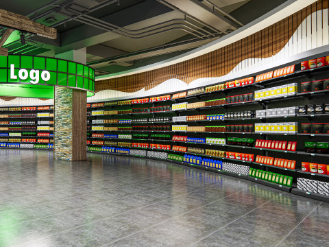 Fruits and vegetables Supermarket Grocery store 12 3Dモデル