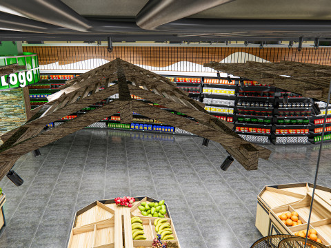 Fruits and vegetables Supermarket Grocery store 12 3Dモデル