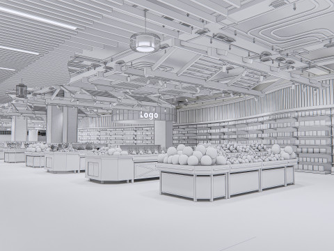 Fruits and vegetables Supermarket Grocery store 12 3Dモデル
