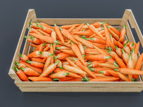 Carrot crate Supermarket Grocery store Modelo 3D