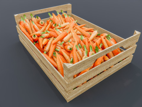 Carrot crate Supermarket Grocery store Modelo 3D
