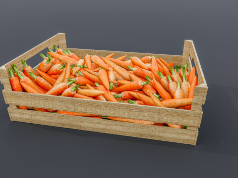 Carrot crate Supermarket Grocery store Modelo 3D