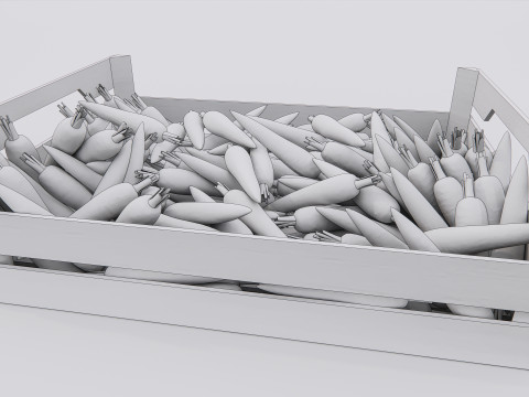 Carrot crate Supermarket Grocery store Modelo 3D